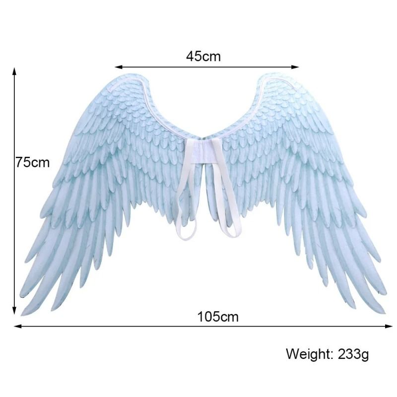 3D Angel Wings Costume Accessory for Parties and Cosplay