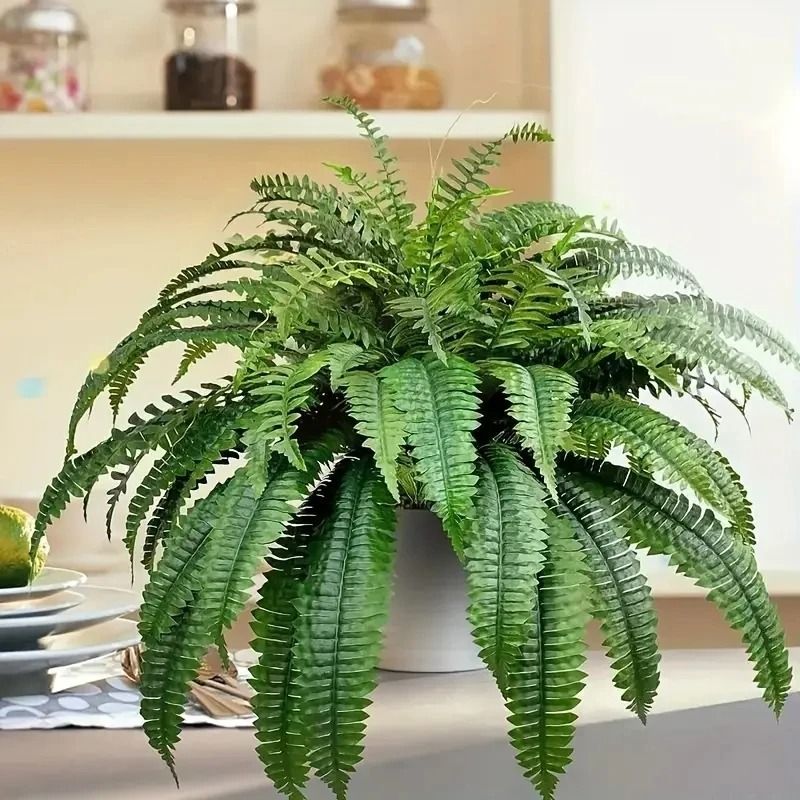 Realistic Artificial Boston Fern Greenery for Indoor and Outdoor Decor