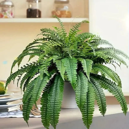 Realistic Artificial Boston Fern Greenery for Indoor and Outdoor Decor
