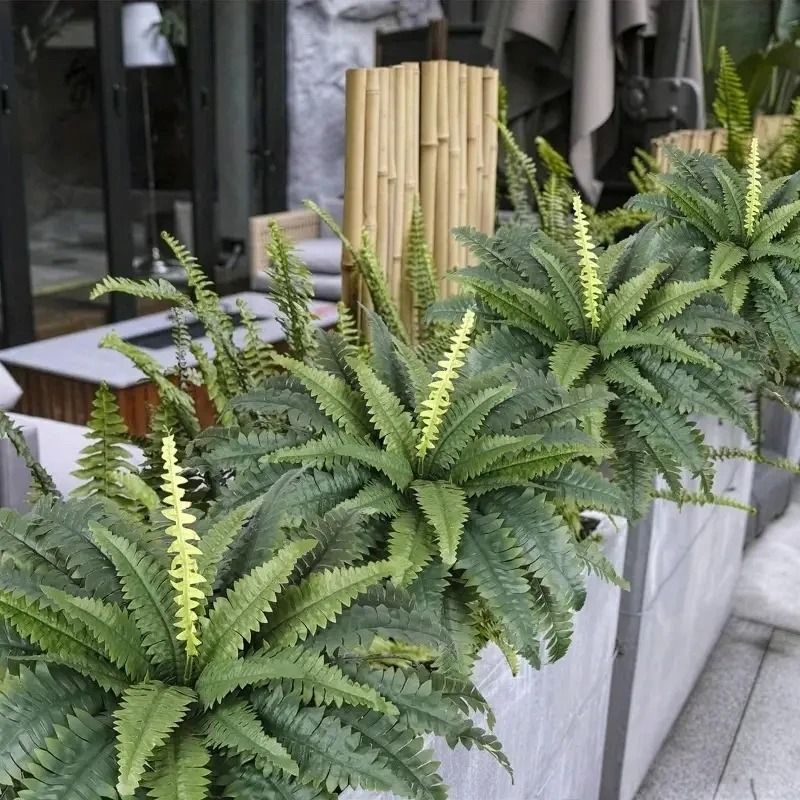 Realistic Artificial Boston Fern Greenery for Indoor and Outdoor Decor