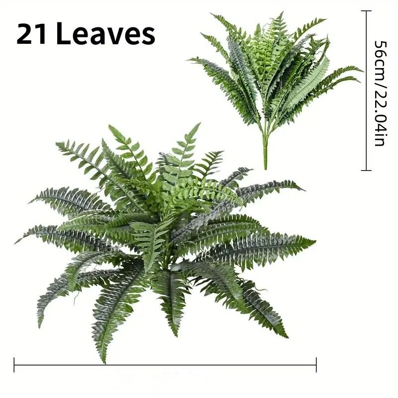 Realistic Artificial Boston Fern Greenery for Indoor and Outdoor Decor