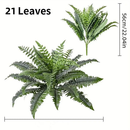 Realistic Artificial Boston Fern Greenery for Indoor and Outdoor Decor