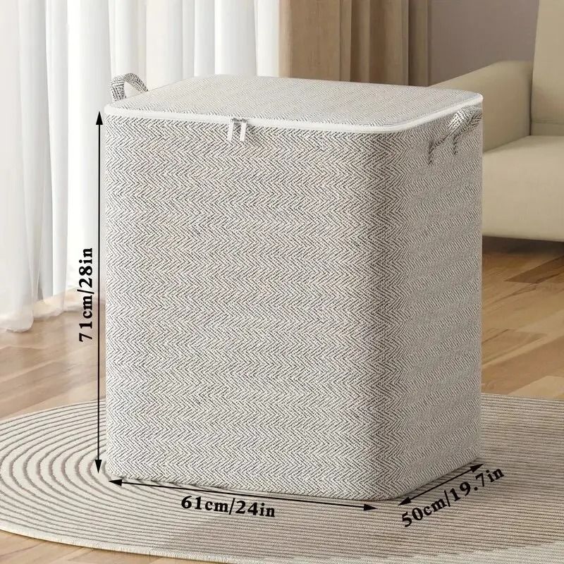 Household Large Capacity Storage Bag Non Woven Closet Wardrobe Organizer for Quilts and Clothing