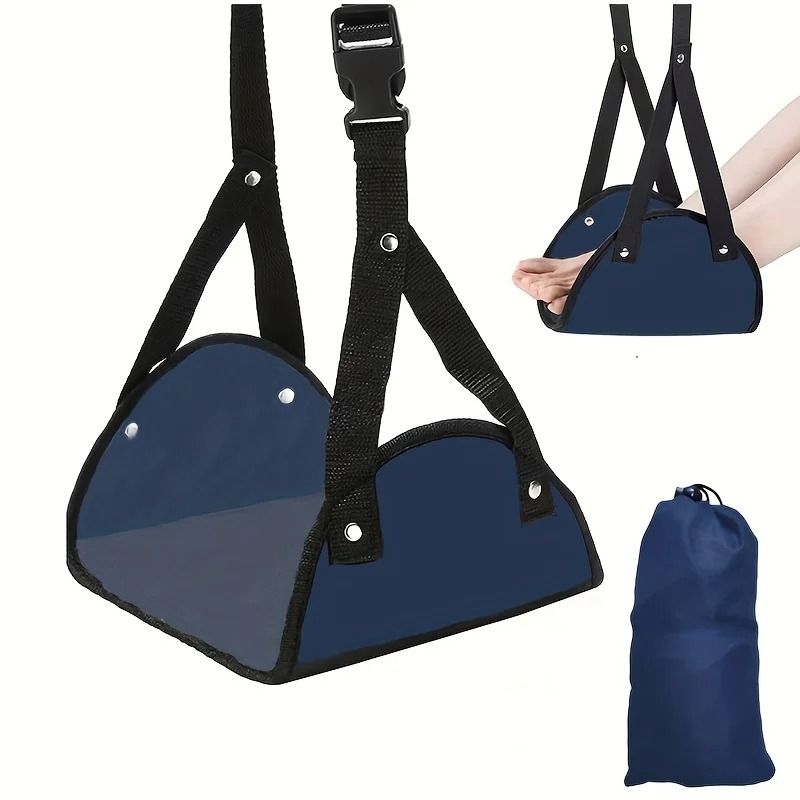 Portable Airplane Footrest Hammock with Adjustable Strap for Enhanced Travel Comfort