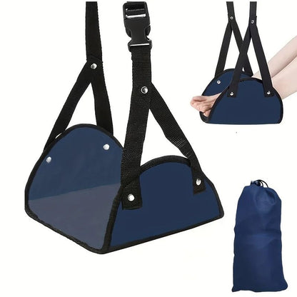 Portable Airplane Footrest Hammock with Adjustable Strap for Enhanced Travel Comfort
