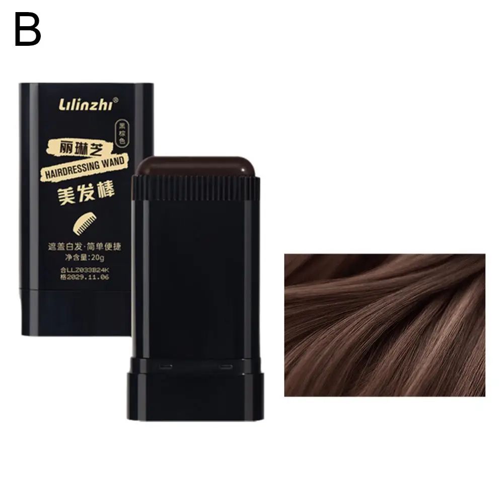 Instant Touch-Up Hair Color Comb Stick – Portable Gray Hair Concealer for Natural Coverage
