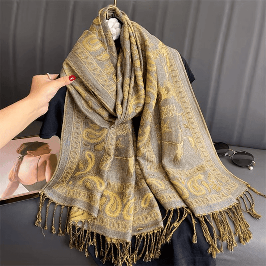 Luxury Cashmere Pashmina Shawl for Women, Warm & Elegant Winter Wrap