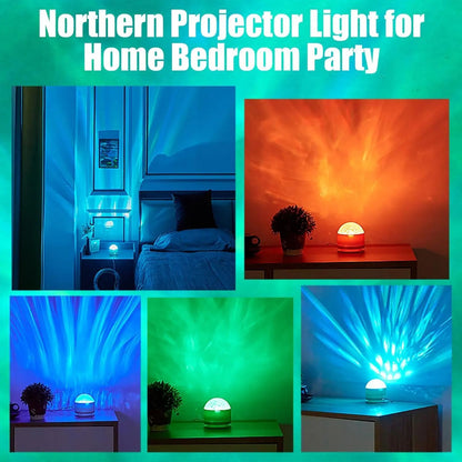 AuroraGlow Northern Lights LED Projector Night Light with Remote Control