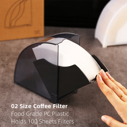 Dust-proof Storage Box, Coffee V Filter Paper Holder