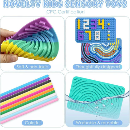 Double Sided Silicone Sensory Board Fidget Toy for Anxiety Relief