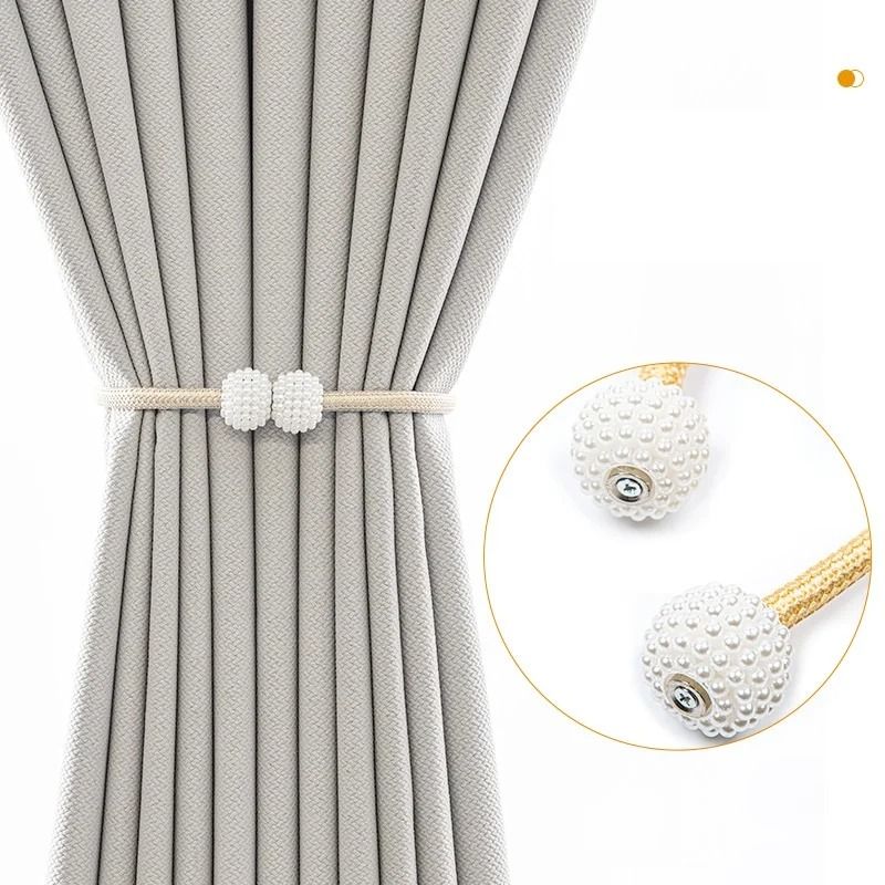 Pearl Magnetic Curtain Clip Tie Back Holder Decorative Curtain Buckle