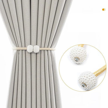 Pearl Magnetic Curtain Clip Tie Back Holder Decorative Curtain Buckle