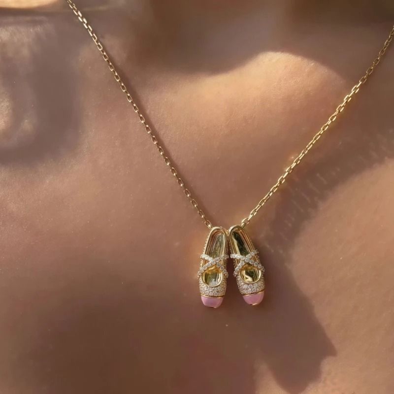 Ballet Crystal Pendant Necklace