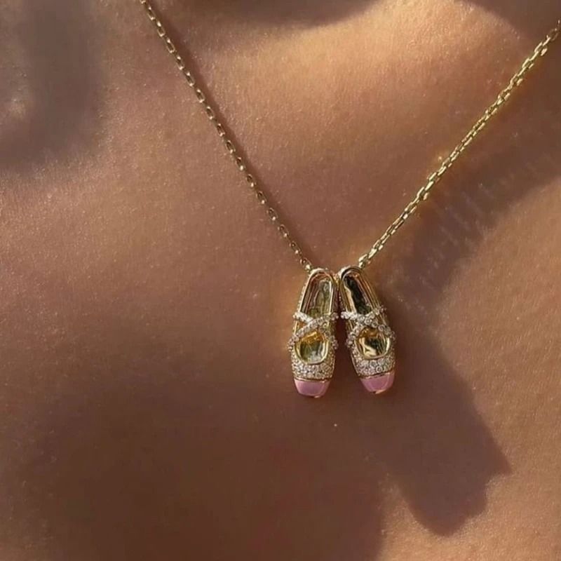 Ballet Crystal Pendant Necklace