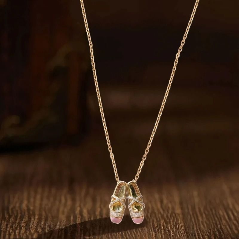 Ballet Crystal Pendant Necklace