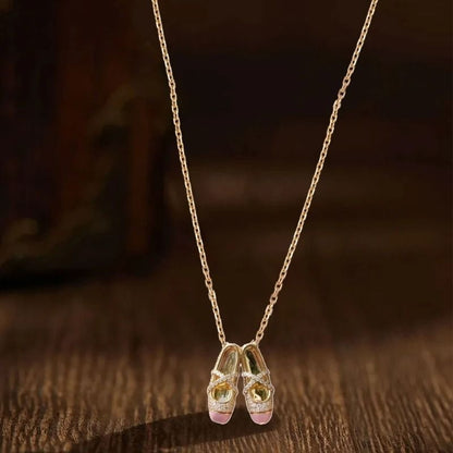 Ballet Crystal Pendant Necklace