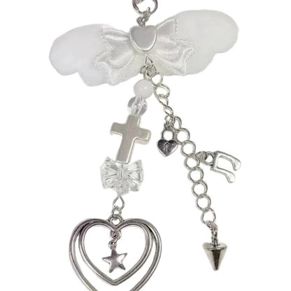 Angel Wing Beaded Phone Charm Accessory