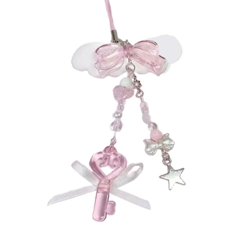 Angel Wing Beaded Phone Charm Accessory