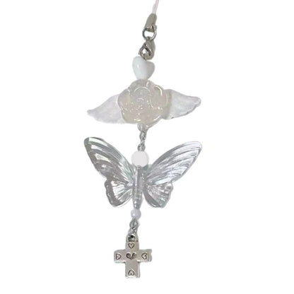 Angel Wing Beaded Phone Charm Accessory