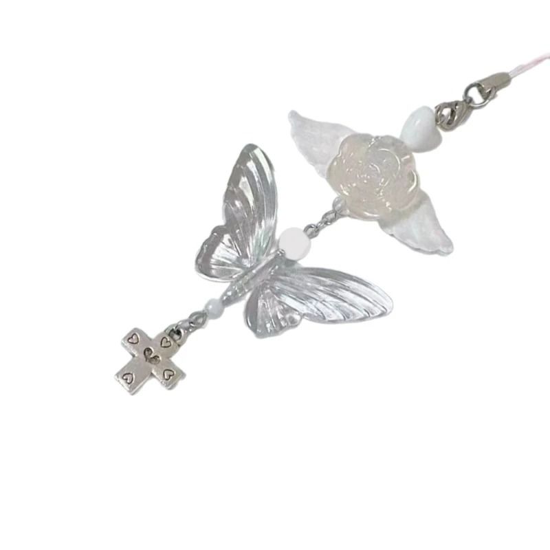 Angel Wing Beaded Phone Charm Accessory