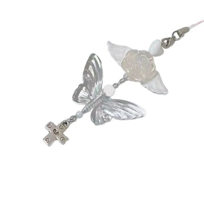 Angel Wing Beaded Phone Charm Accessory