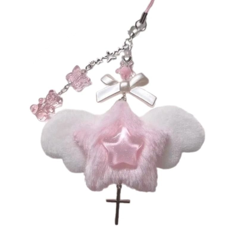 Angel Wing Beaded Phone Charm Accessory