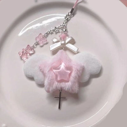 Angel Wing Beaded Phone Charm Accessory