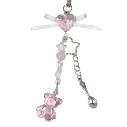 Angel Wing Beaded Phone Charm Accessory