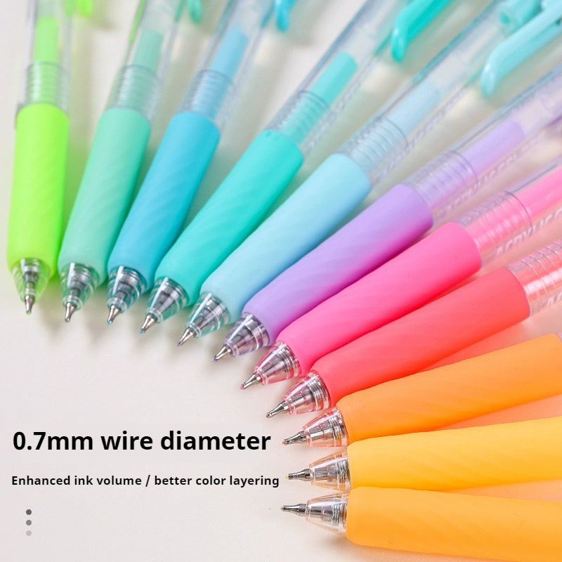 Colors Acrylic Painting Gel Pens, Retractable 0.7mm Tip, Student Handbook Pen for Graffiti and Writing