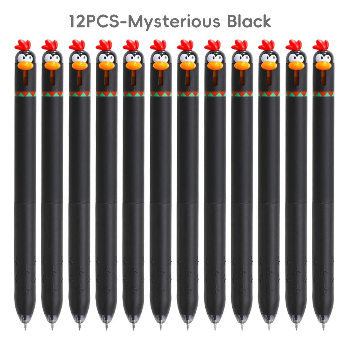 Funny Chicken Gel Pen with Fast Drying Ink and Stress Relief Click Toy