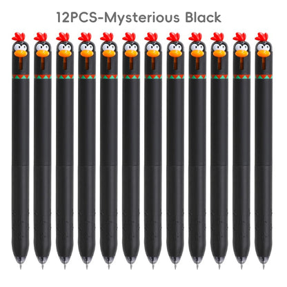 Funny Chicken Gel Pen with Fast Drying Ink and Stress Relief Click Toy