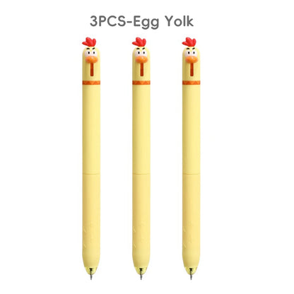 Funny Chicken Gel Pen with Fast Drying Ink and Stress Relief Click Toy