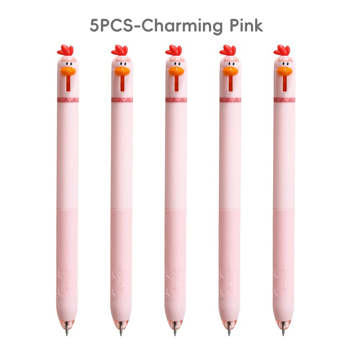 Funny Chicken Gel Pen with Fast Drying Ink and Stress Relief Click Toy