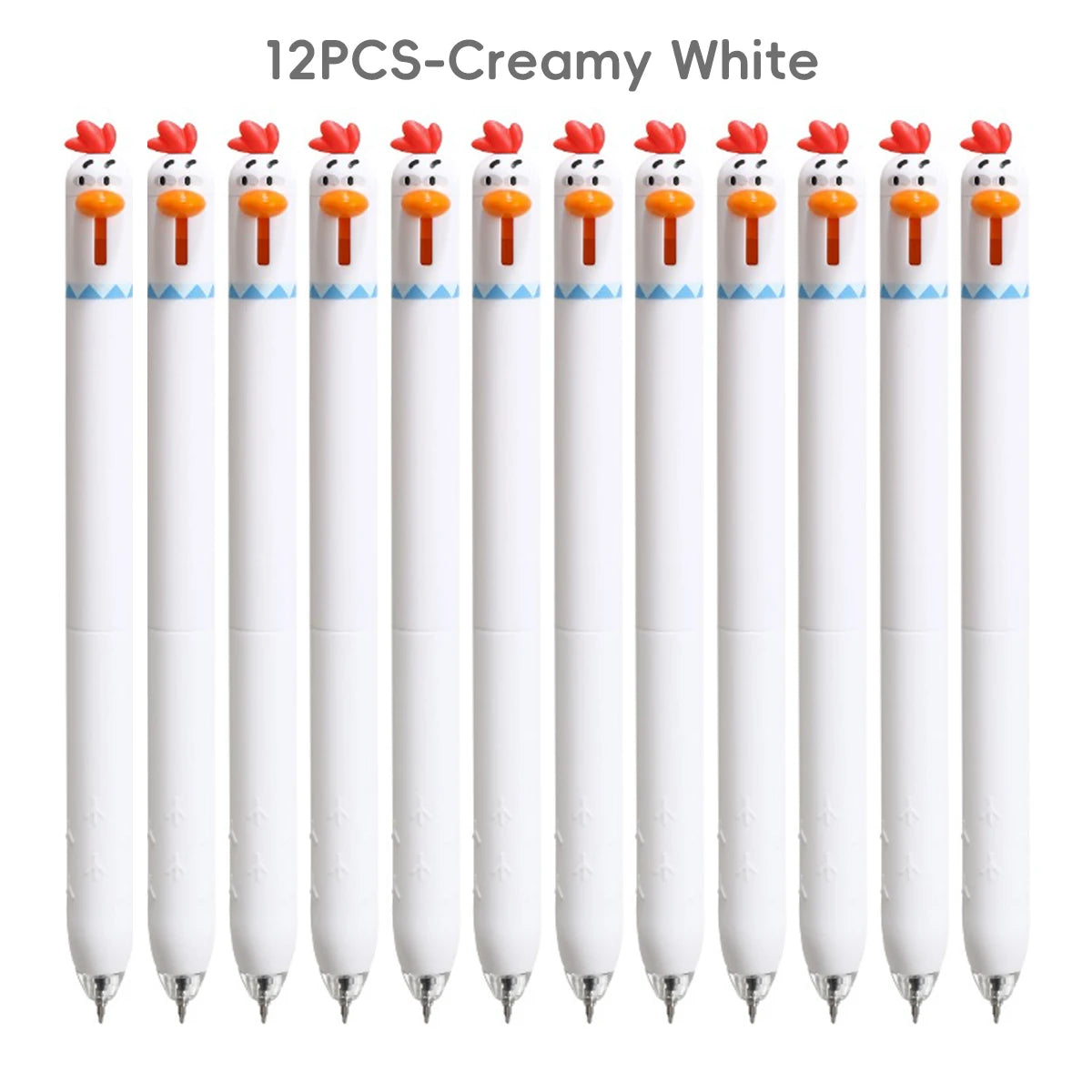 Funny Chicken Gel Pen with Fast Drying Ink and Stress Relief Click Toy