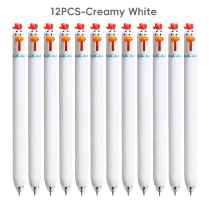 Funny Chicken Gel Pen with Fast Drying Ink and Stress Relief Click Toy