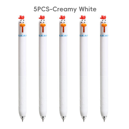 Funny Chicken Gel Pen with Fast Drying Ink and Stress Relief Click Toy