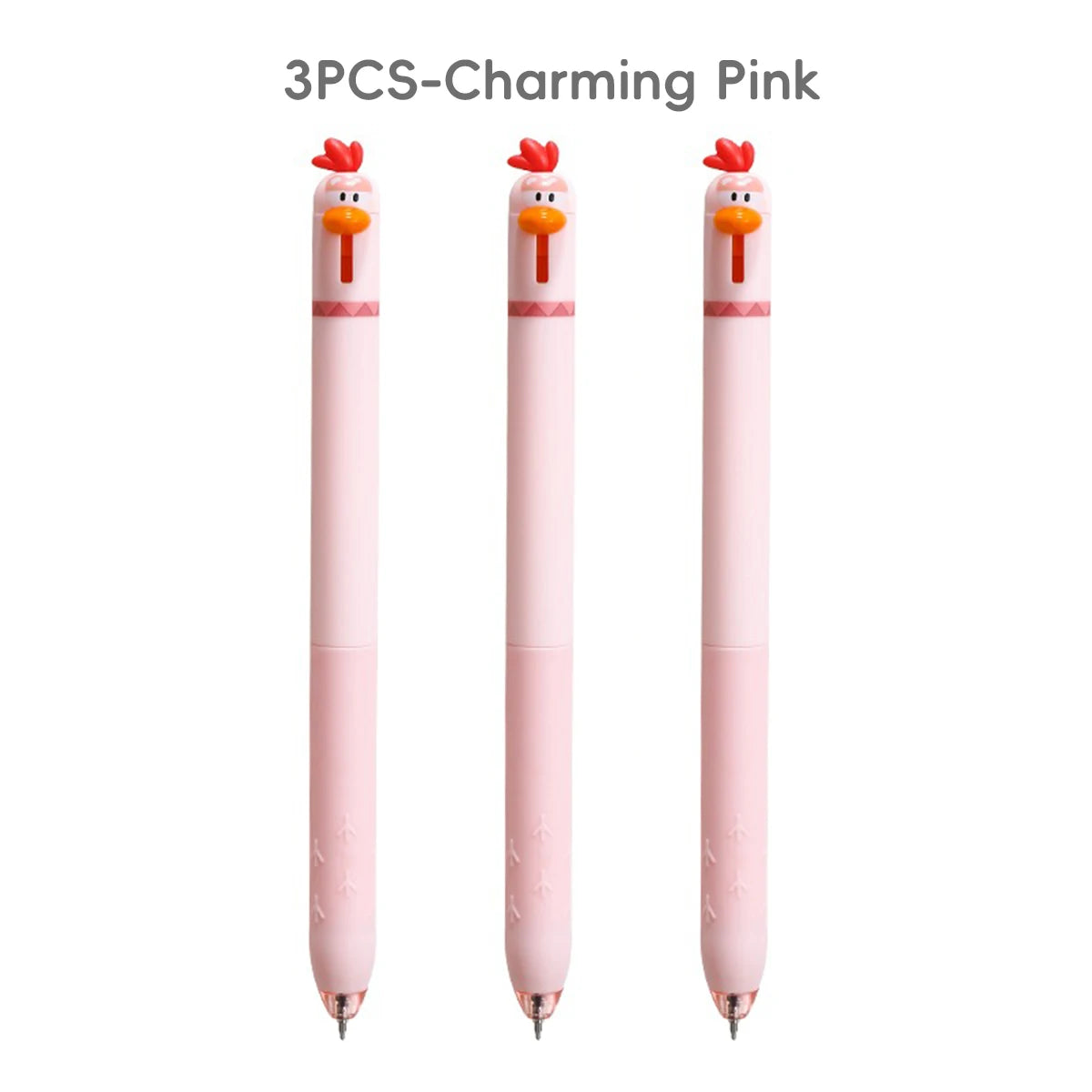 Funny Chicken Gel Pen with Fast Drying Ink and Stress Relief Click Toy