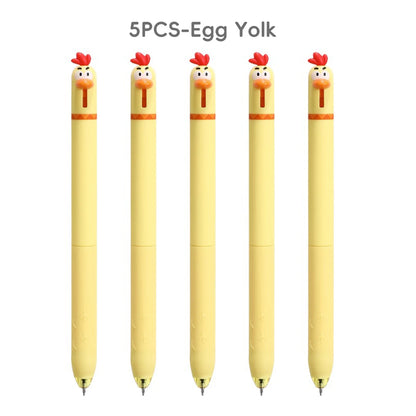 Funny Chicken Gel Pen with Fast Drying Ink and Stress Relief Click Toy