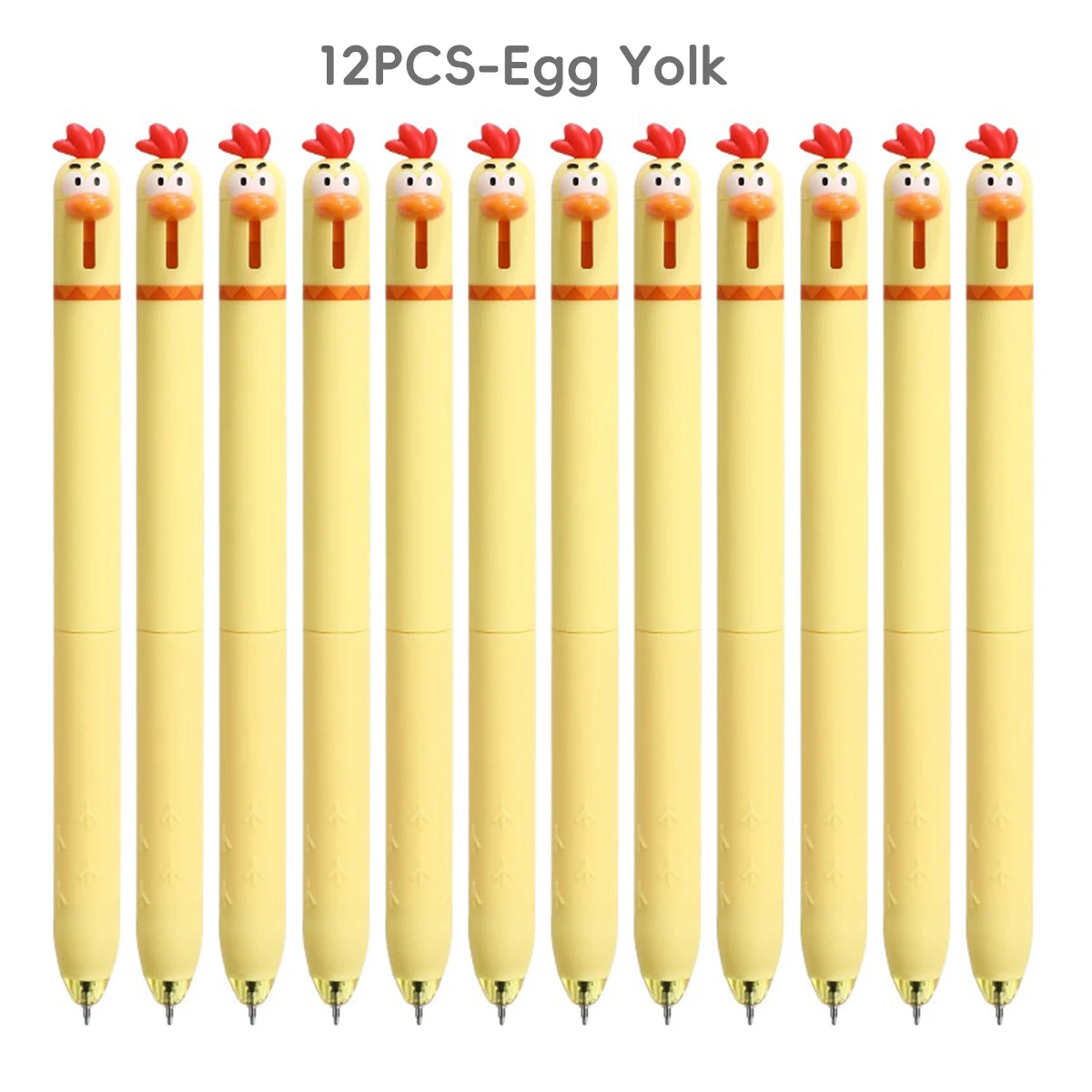 Funny Chicken Gel Pen with Fast Drying Ink and Stress Relief Click Toy
