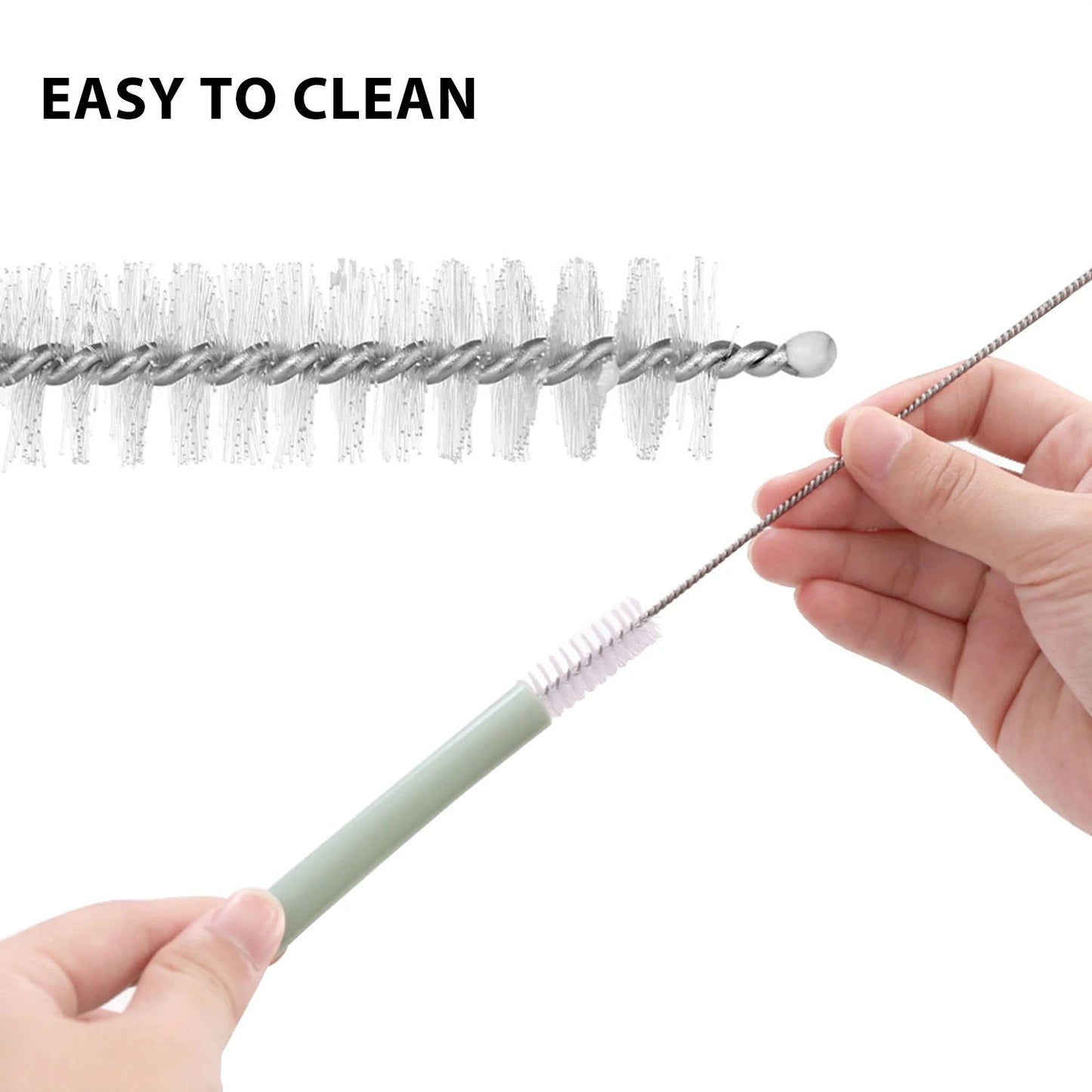 Reusable Silicone Drinking Straws Set
