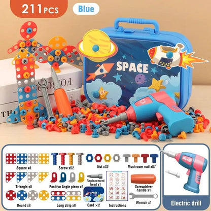Montessori Toy DIY Nut and Bolt Assembly Set for Fine Motor Skills