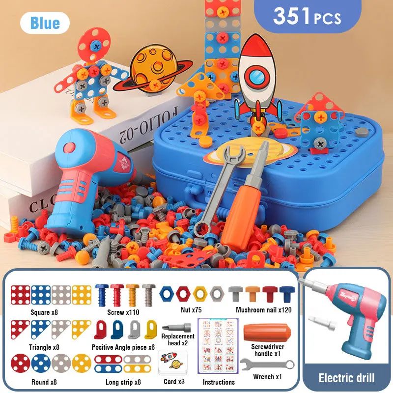 Montessori Toy DIY Nut and Bolt Assembly Set for Fine Motor Skills