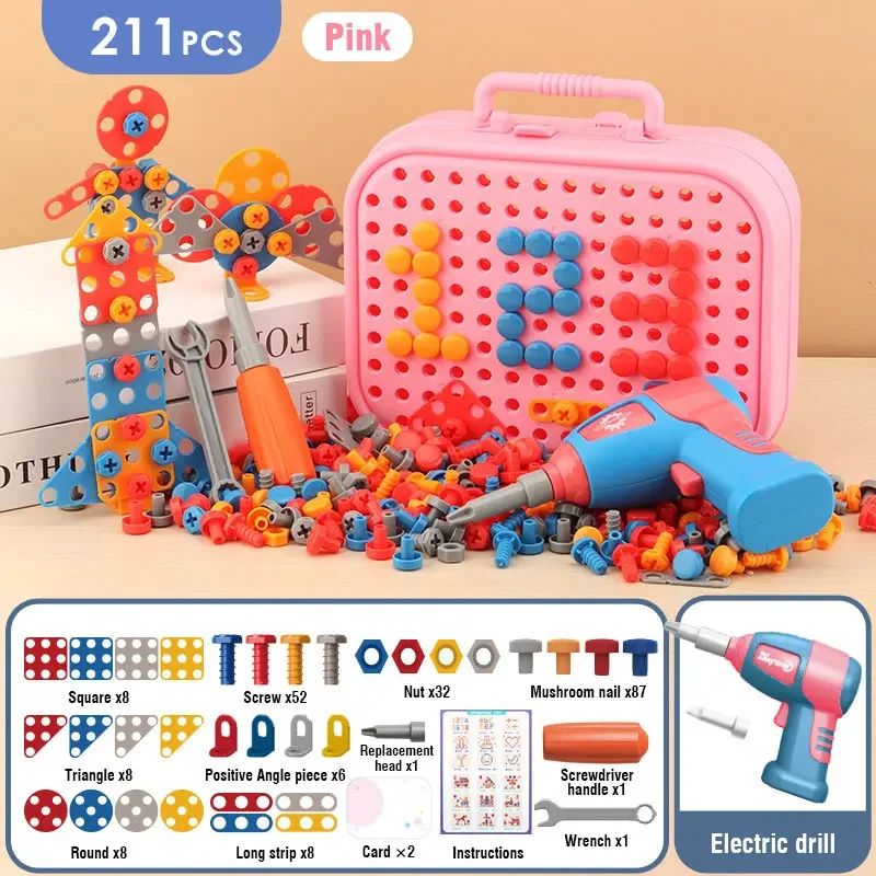 Montessori Toy DIY Nut and Bolt Assembly Set for Fine Motor Skills