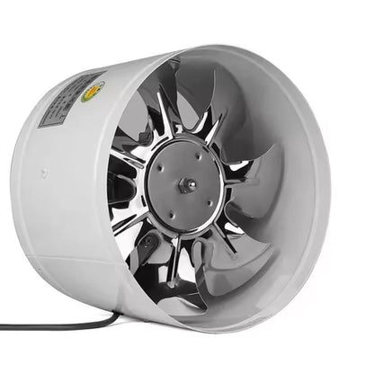 220V Metal Inline Duct Exhaust Fan (4–6 Inch) - Quiet Bathroom Ventilation Fan for Moisture & Odor Removal