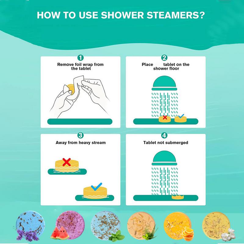 Shower Steamers Advent Calendar Kit, Aromatherapy Shower Bombs, Self Care and Relaxation, Stress Relief Bath Bombs