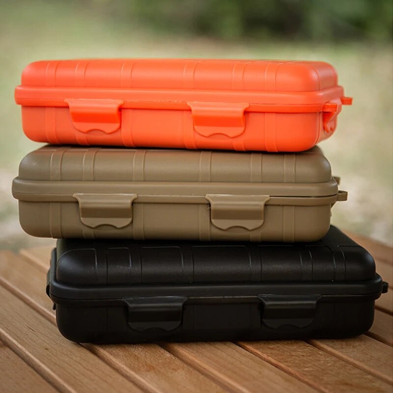 Shockproof Waterproof EDC Tool Box, Small Outdoor Survival Kit, Sealed Case for Camping, Outdoor Storage Box