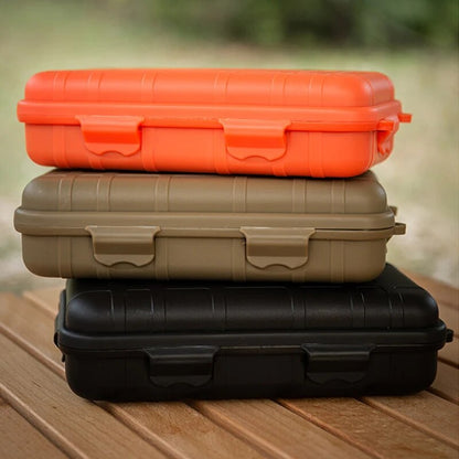 Shockproof Waterproof EDC Tool Box, Small Outdoor Survival Kit, Sealed Case for Camping, Outdoor Storage Box