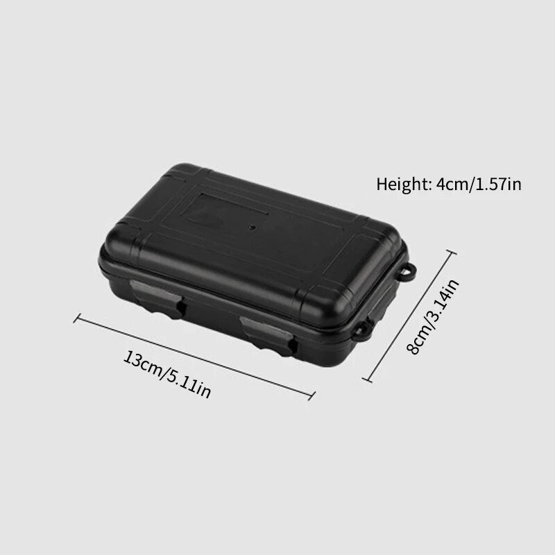 Shockproof Waterproof EDC Tool Box, Small Outdoor Survival Kit, Sealed Case for Camping, Outdoor Storage Box