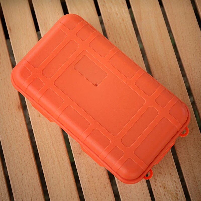 Shockproof Waterproof EDC Tool Box, Small Outdoor Survival Kit, Sealed Case for Camping, Outdoor Storage Box