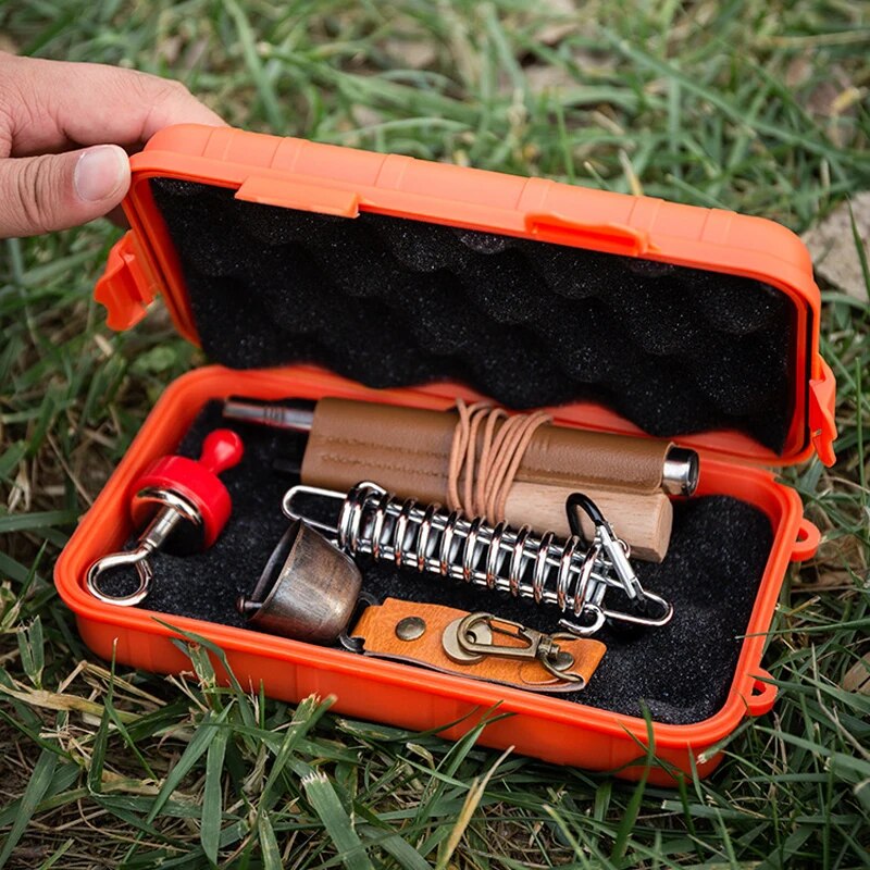 Shockproof Waterproof EDC Tool Box, Small Outdoor Survival Kit, Sealed Case for Camping, Outdoor Storage Box